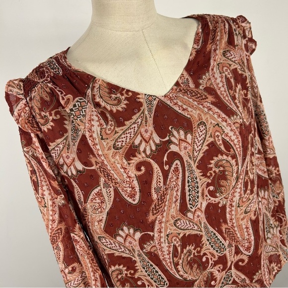 ROSE+OLIVE Paisley Print Women's Top S - Picture 5 of 11